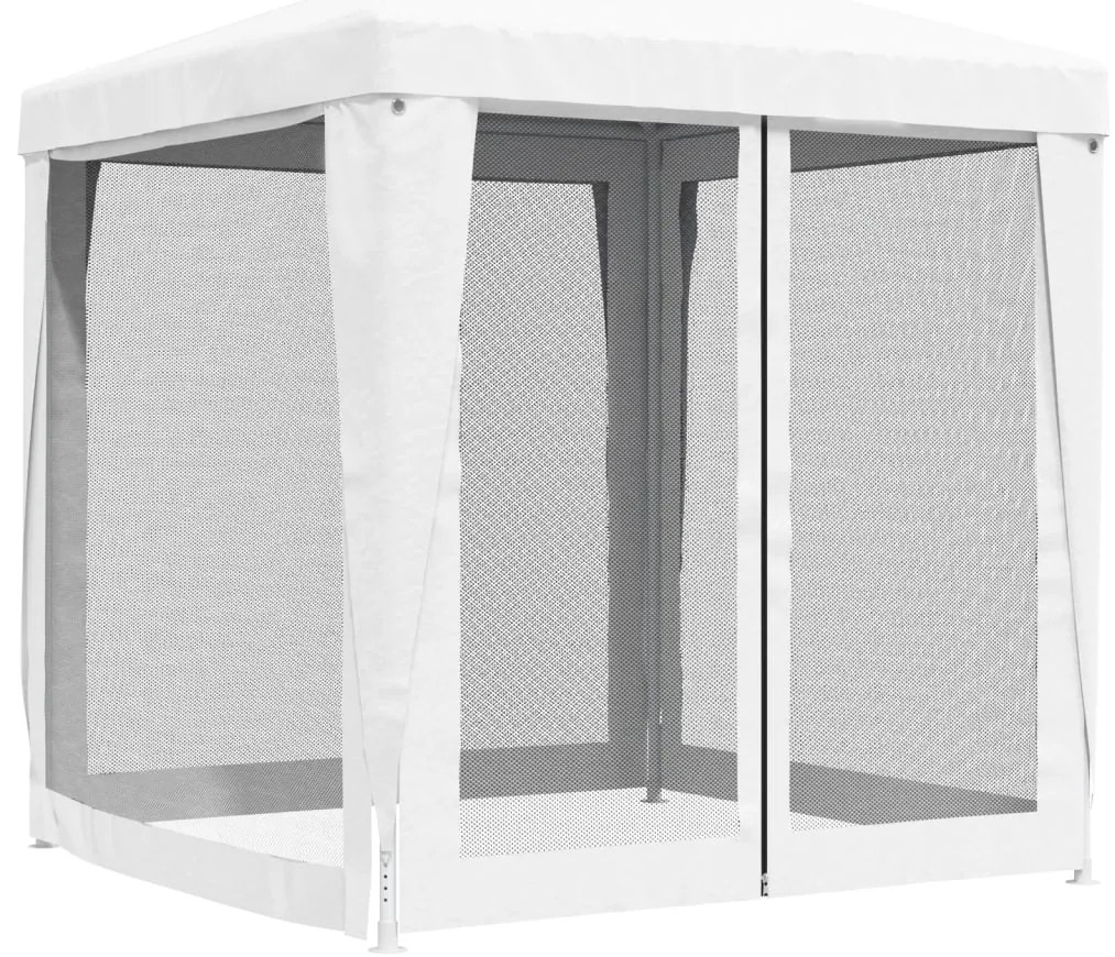 Tenda para festas com 4 paredes laterais em rede 2x2 m branco