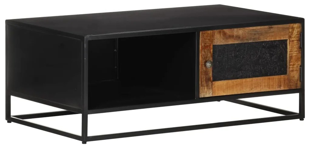 Mesa de centro 90x50x35 cm madeira de mangueira áspera
