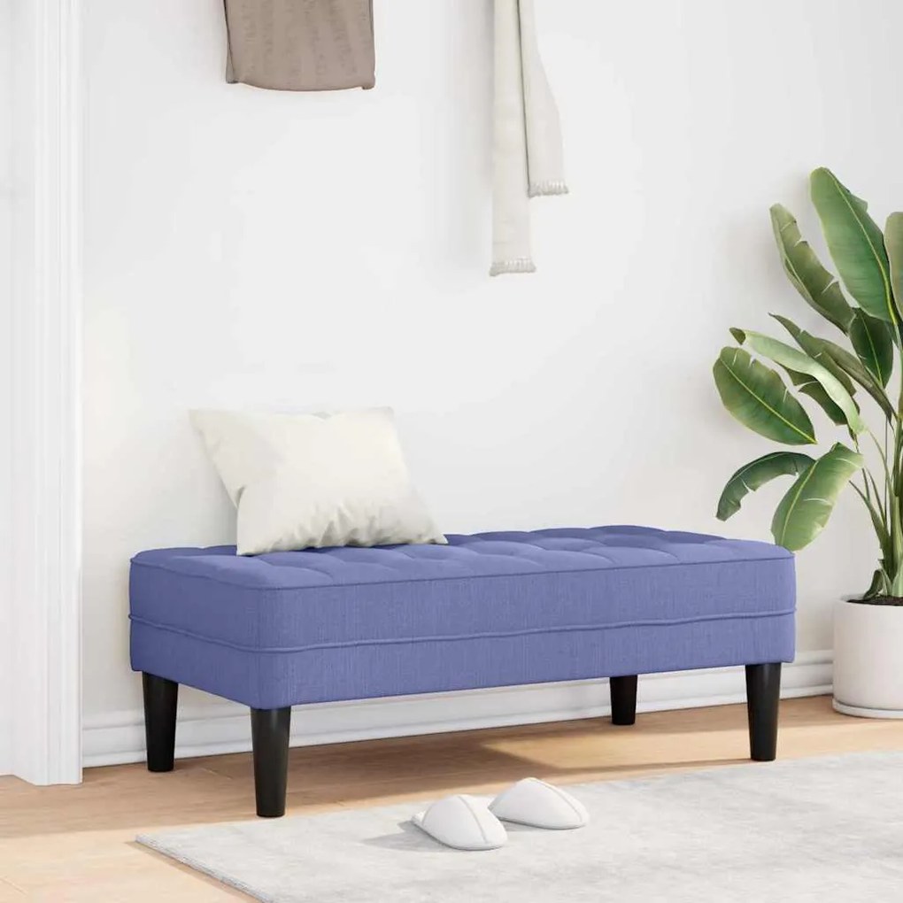 vidaXL banco com almofada Azul Jeans 113 x 57 x 39 cm tecido