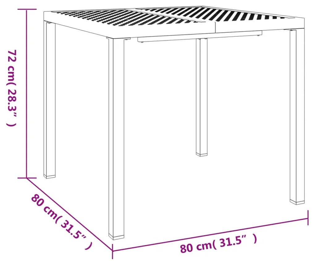 3 pcs conjunto de jantar para jardim aço antracite