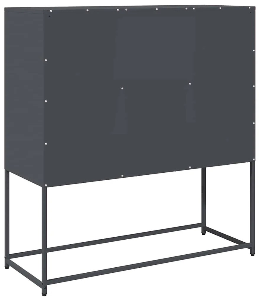 Aparador 100,5x39x107 cm aço laminado a frio antracite