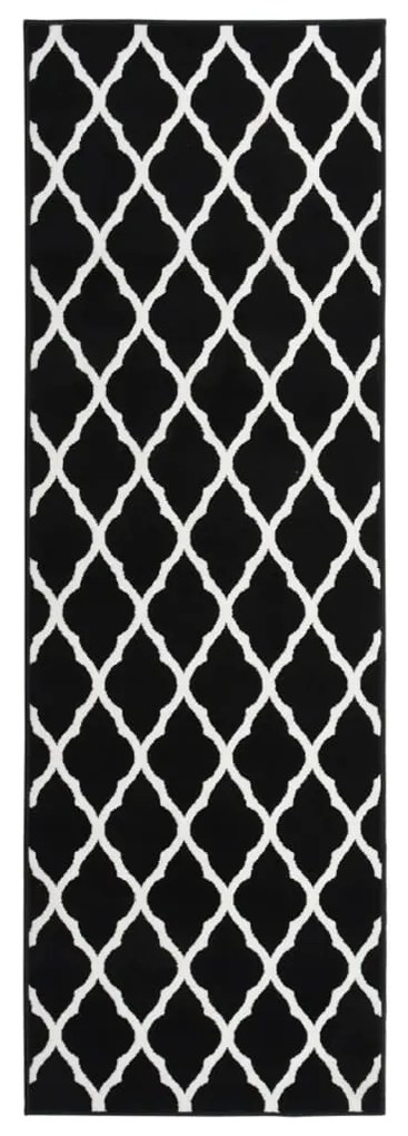 vidaXL Passadeira 80x250 cm polipropileno preto e branco