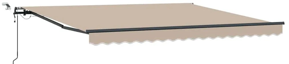 Toldo Retrátil Automático com LED Bege 400x300 cm