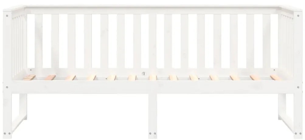 Sofá-cama sem colchão 90x190 cm madeira de pinho maciça branco