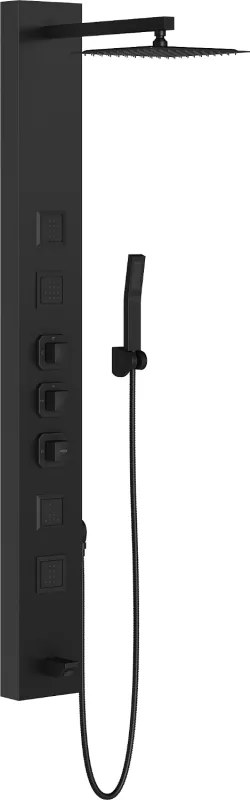 Mexen Orco painel de chuveiro, preto - 7607-03-70