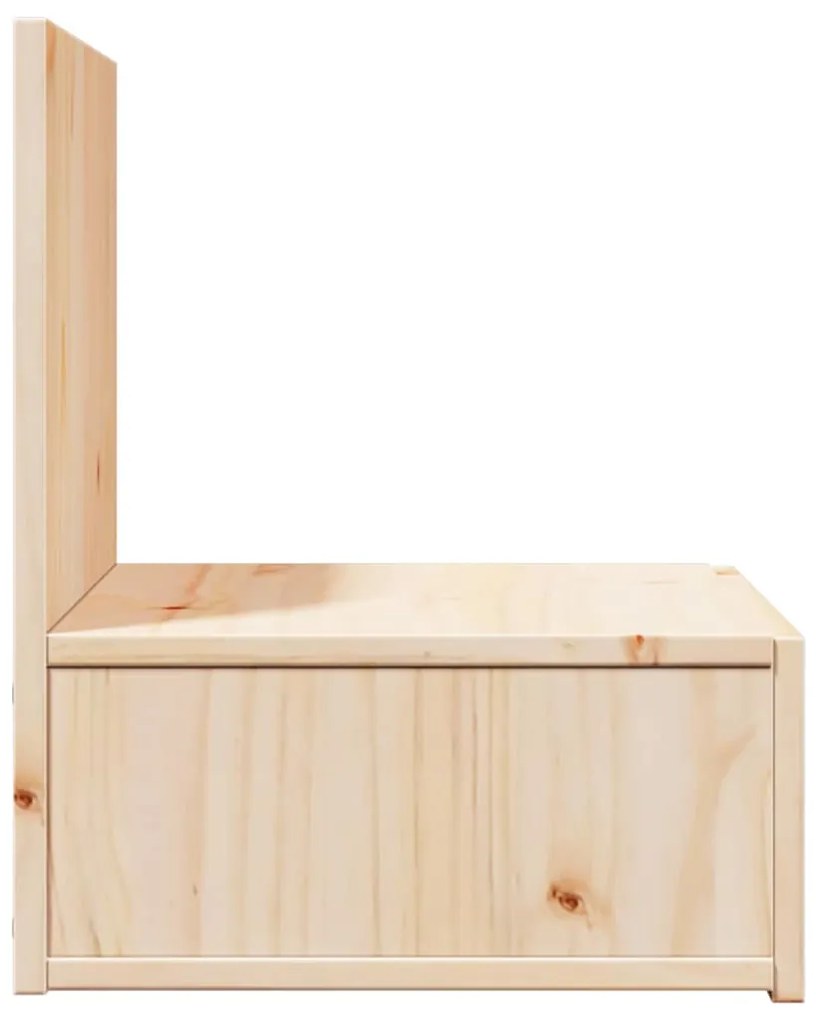 Mesa de Cabeceira Montada na Parede com gaveta 2 pcs Castanho