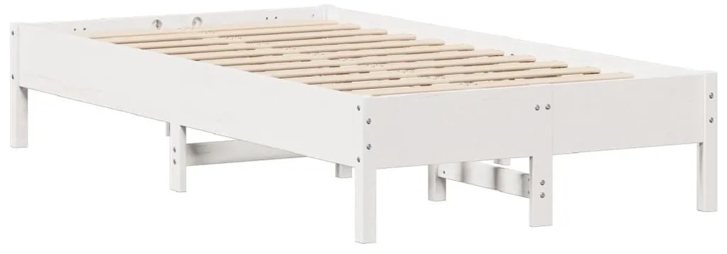 Cama sem colchão 75x190 cm madeira de pinho maciça branco