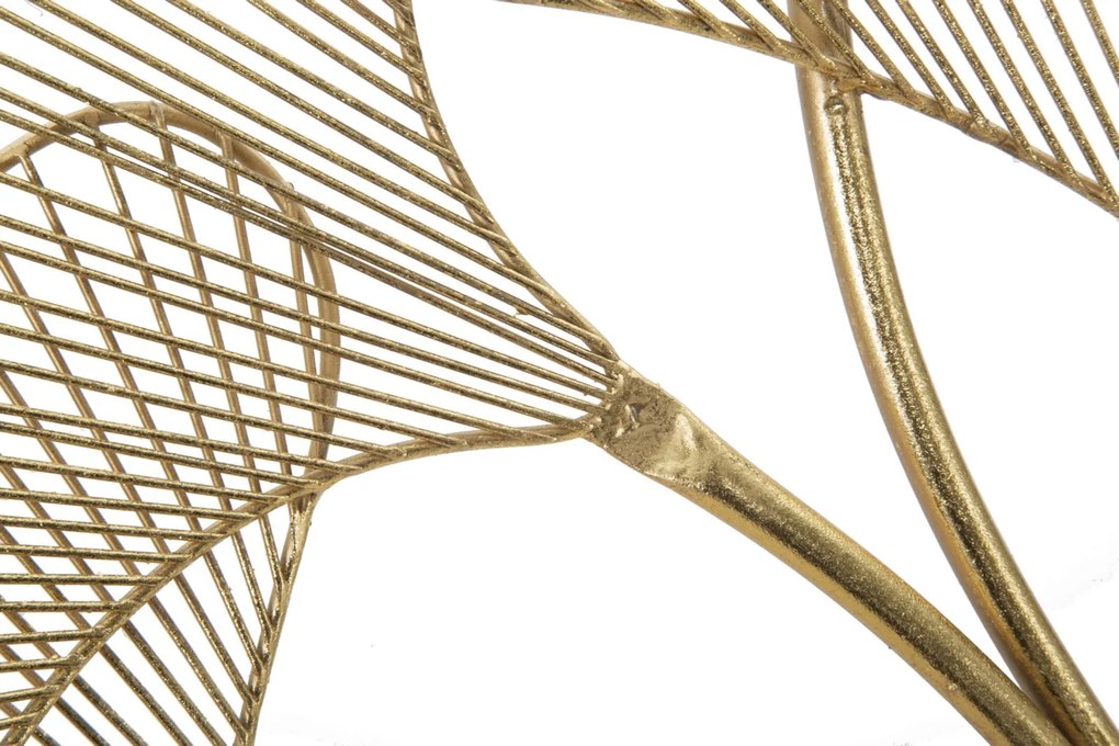 PAINEL DE FERRO 3D GLAM LEAF CM 79X5X68 DOURADO