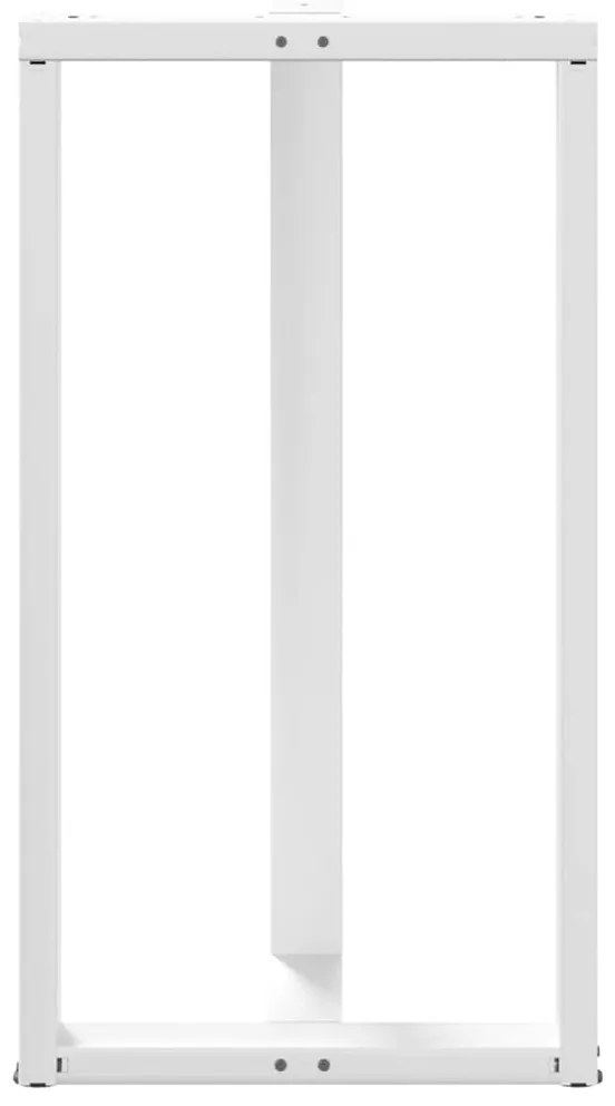 Pés de mesa de bar em forma de T, 2 peças, branco, 60x35x(110-111) cm,