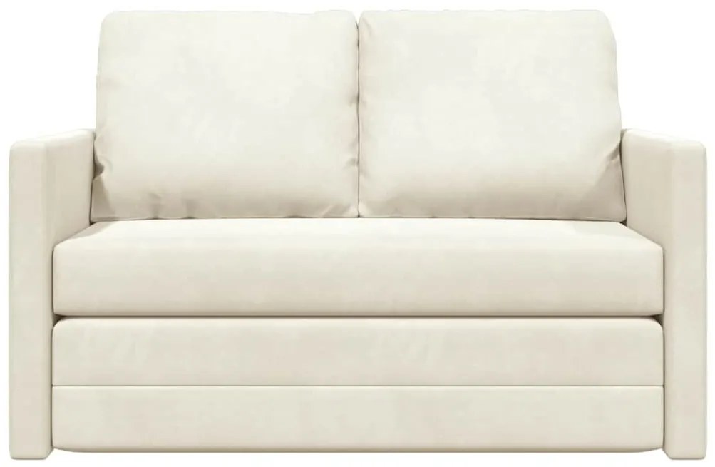 Loveseat 2 lugares Creme Tecido, Madeira 2 lugares
