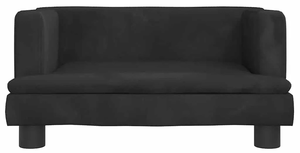Cama para cães 60x40x30 cm veludo preto