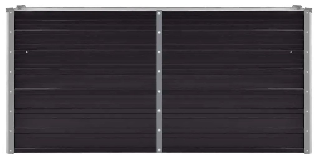 Canteiro elevado jardim aço galvanizado 160x40x77cm antracite