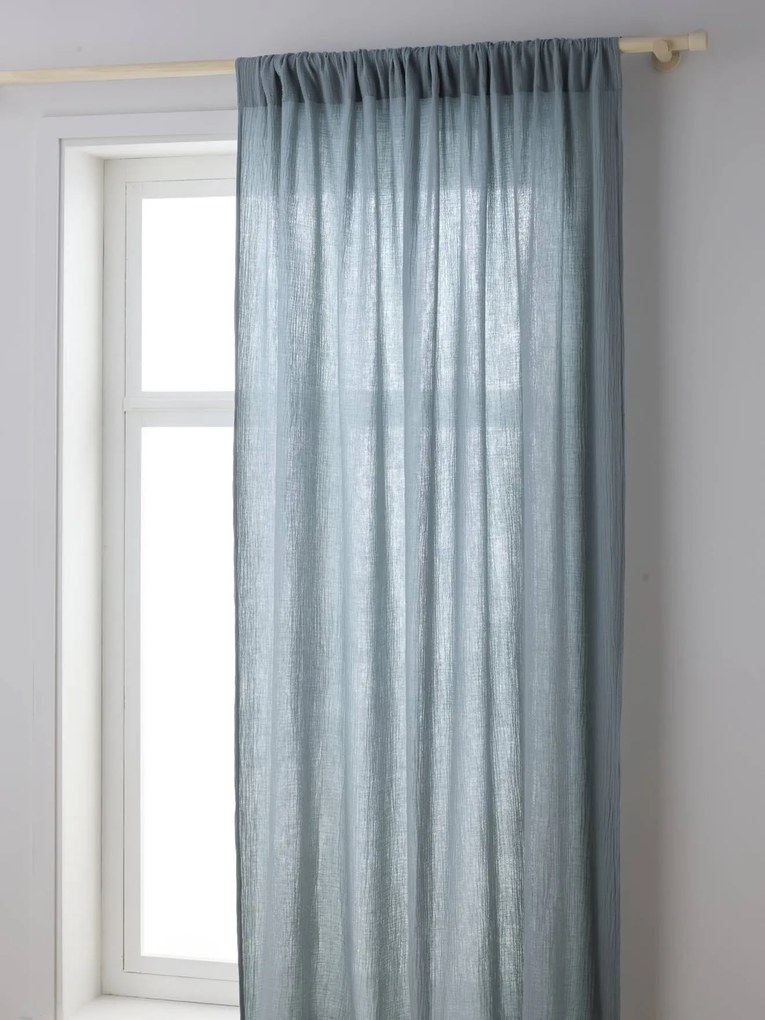 Cortinado translúcido, em gaze de algodão