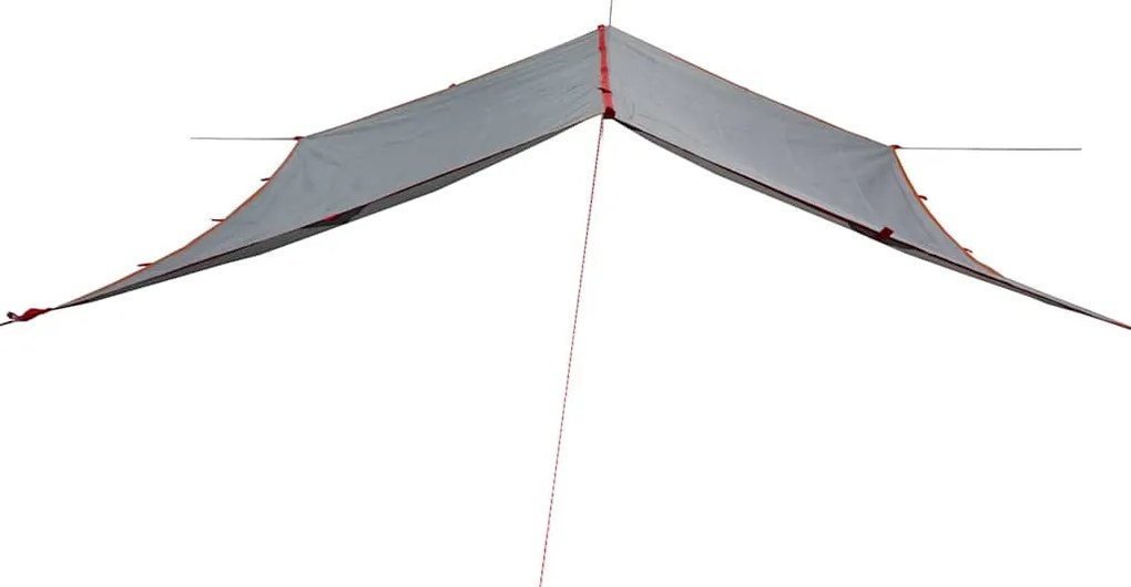 Lona de campismo 300x294 cm impermeável cinzento e laranja