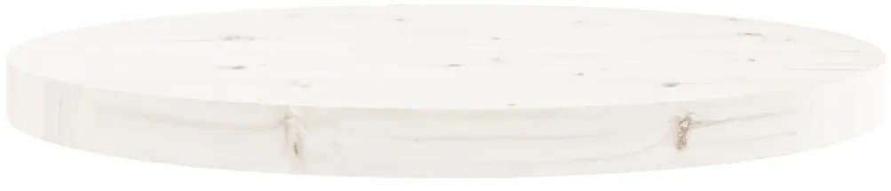 Tampo de mesa redondo Ø50x3 cm madeira de pinho maciça branco