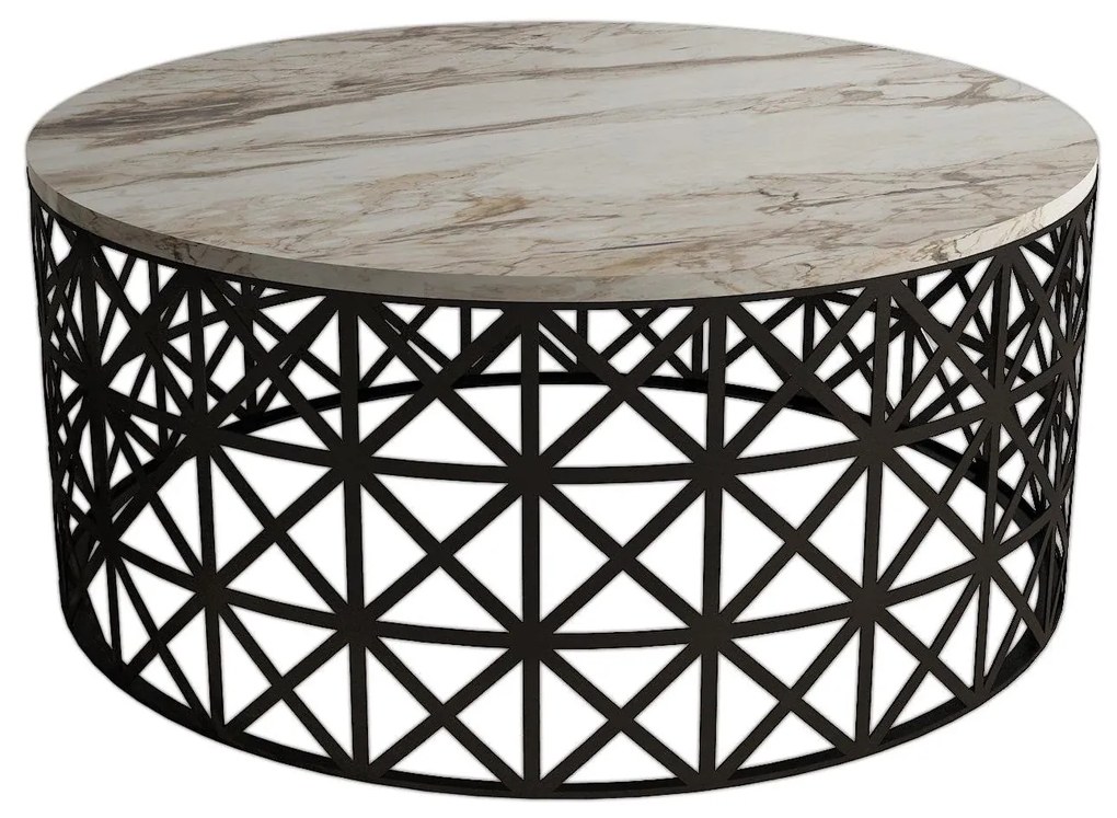 Mesa de Centro Selin – Branco – 90x38x90 cm