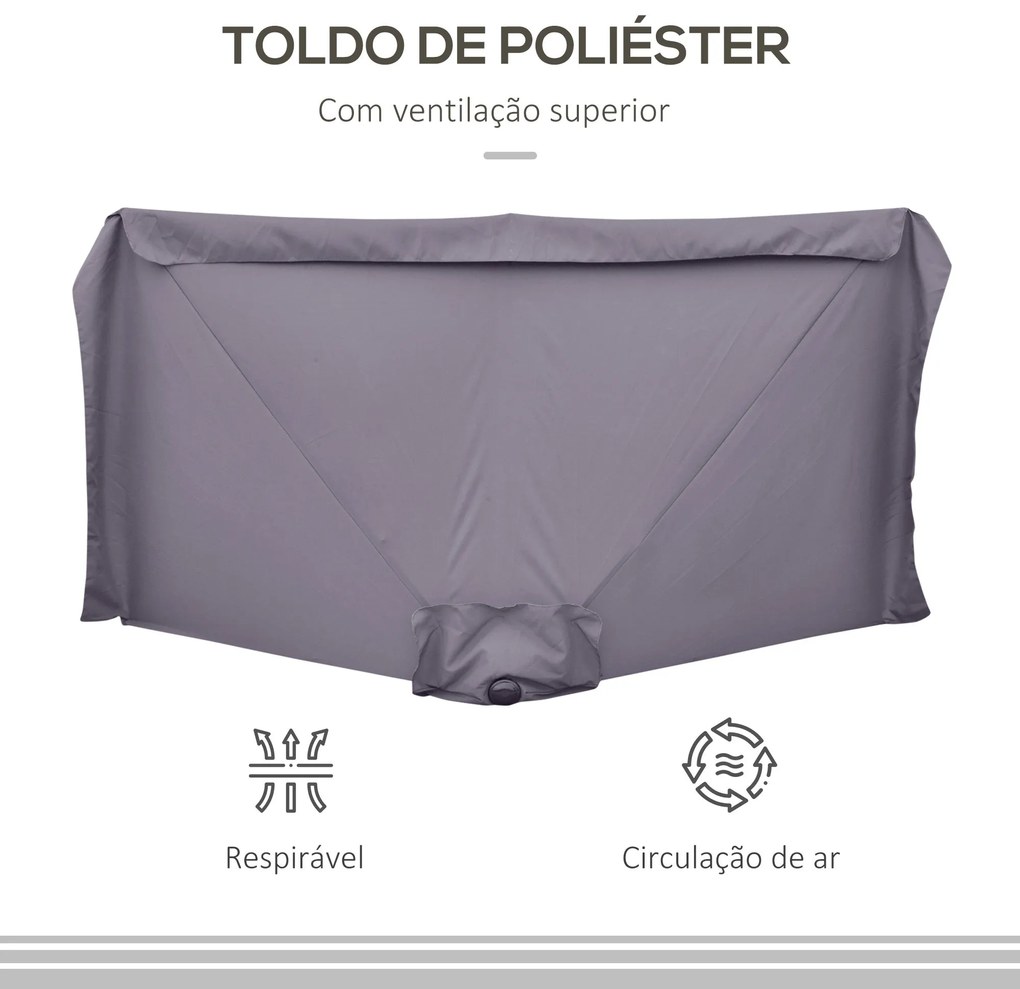 Guarda‑Sol – Versalhes – 230x130x249cm – Tecido Poliéster Anti‑UV