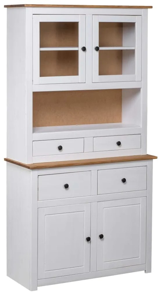 vidaXL Armário alto 93x40,5x180 cm pinho maciço Panama branco