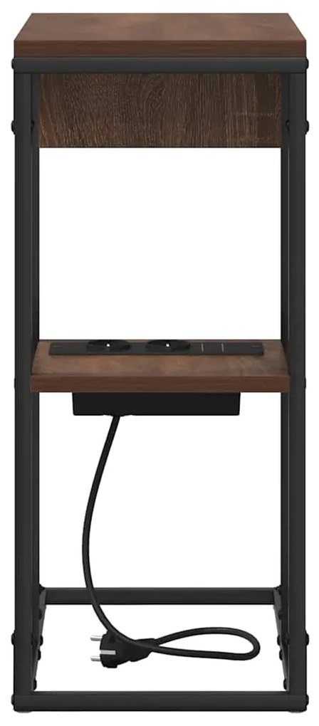 Mesa-de-cabeceira Madeira castanha 41.5 x 26 x 60.5 cm