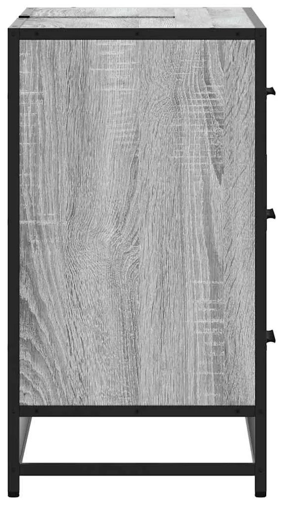 Armário p/ lavatório WC 80x33x60 cm deriv.madeira cinza sonoma