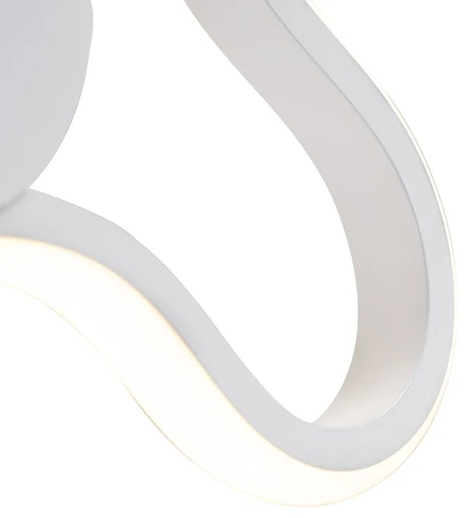 Candeeiro de parede moderno branco com LED - Plomp Moderno