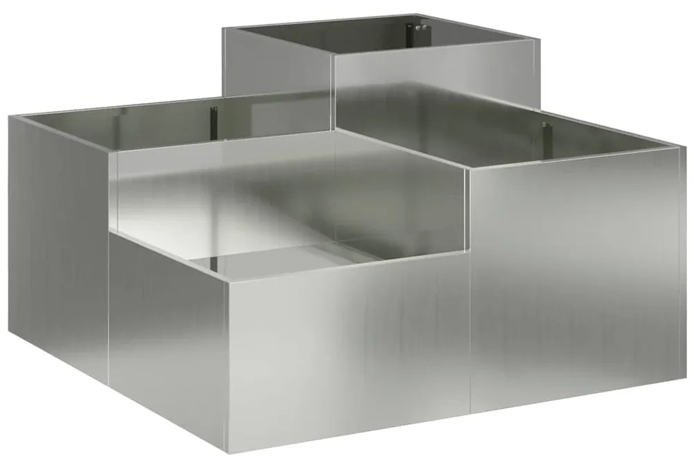 Jardineira vidaXL 100x100x48 cm em Aço Galvanizado