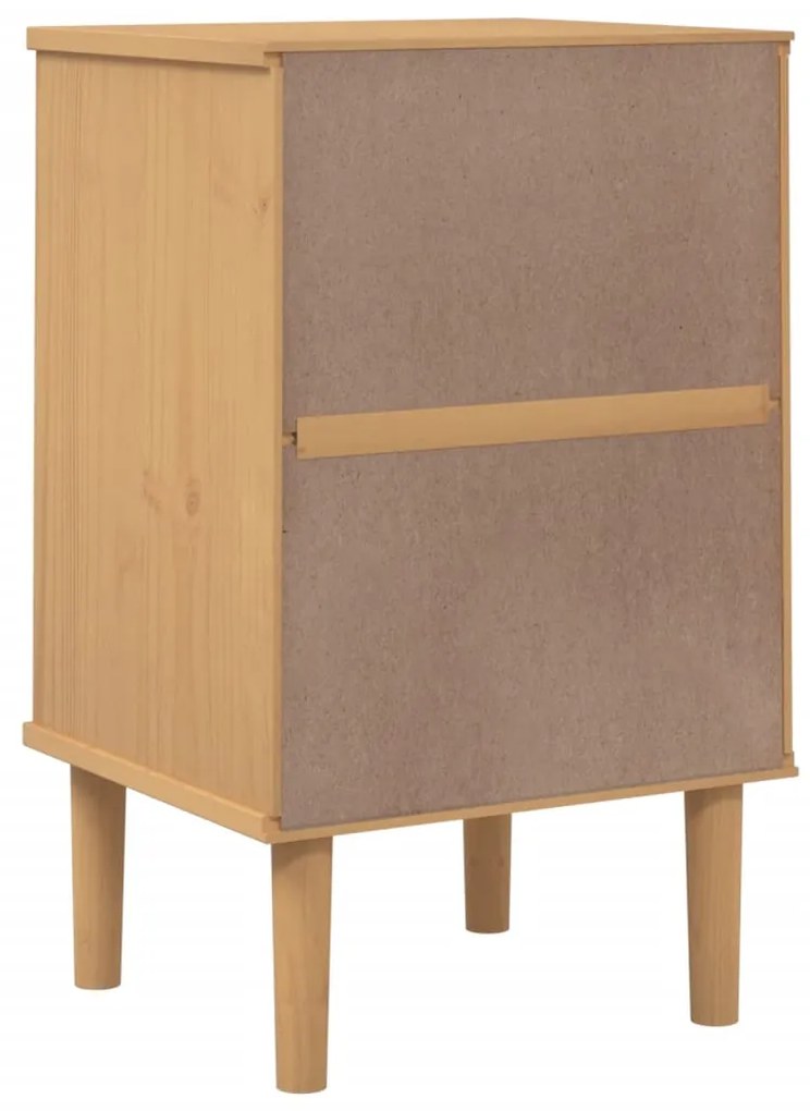 Mesa de cabeceira SENJA 40x35x65 cm pinho maciço castanho
