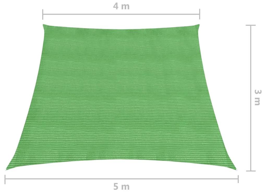 Para-sol estilo vela 160 g/m² 4/5x3 m PEAD verde-claro
