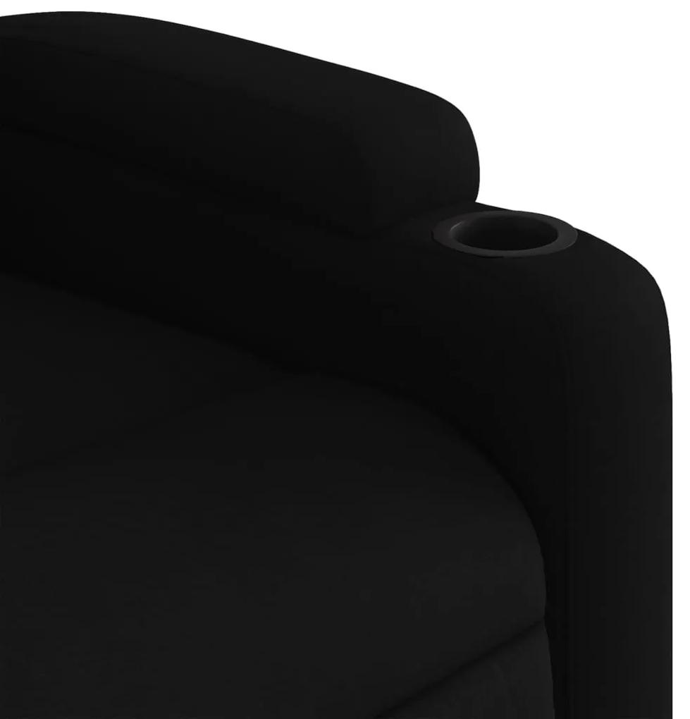 Poltrona de massagens reclinável elevatória tecido preto