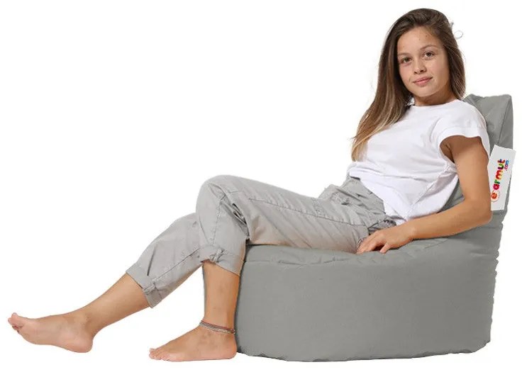 Saco de Feijão de Jardim Baton – Cinza Fumo – 70x70x35 cm | Tribo Home