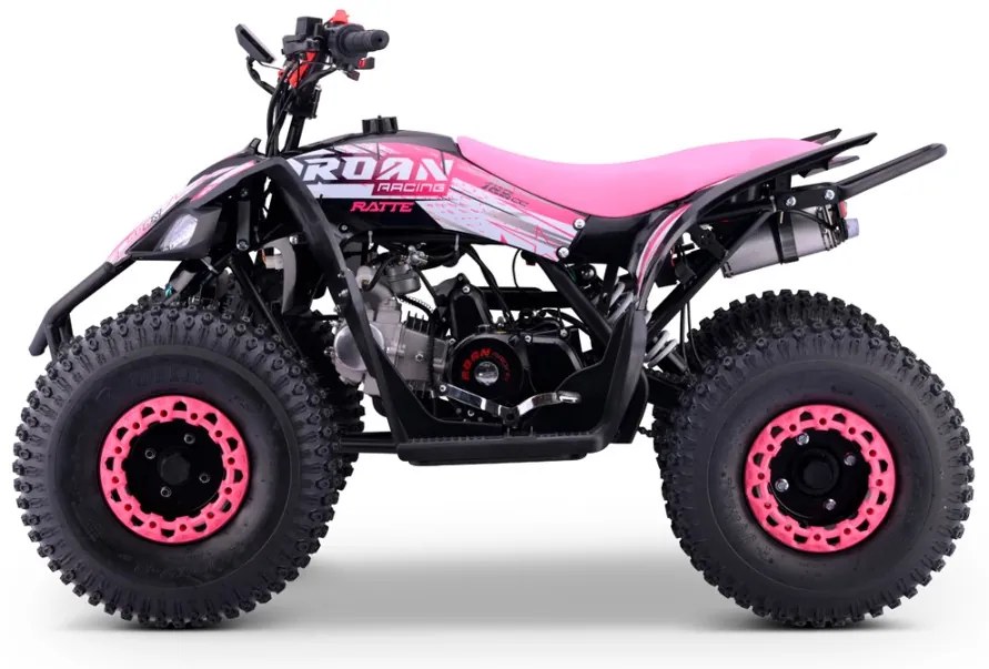 MINI MOTO 4 GASOLINA PARA CRIANÇAS 125cc Roan Ratte R8 automático com Marcha Atrás  Rosa