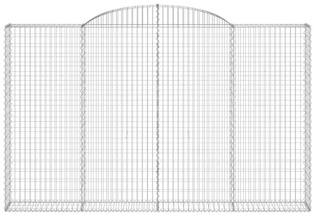 Cestos gabião arqueados 4pcs 300x30x180/200cm ferro galvanizado