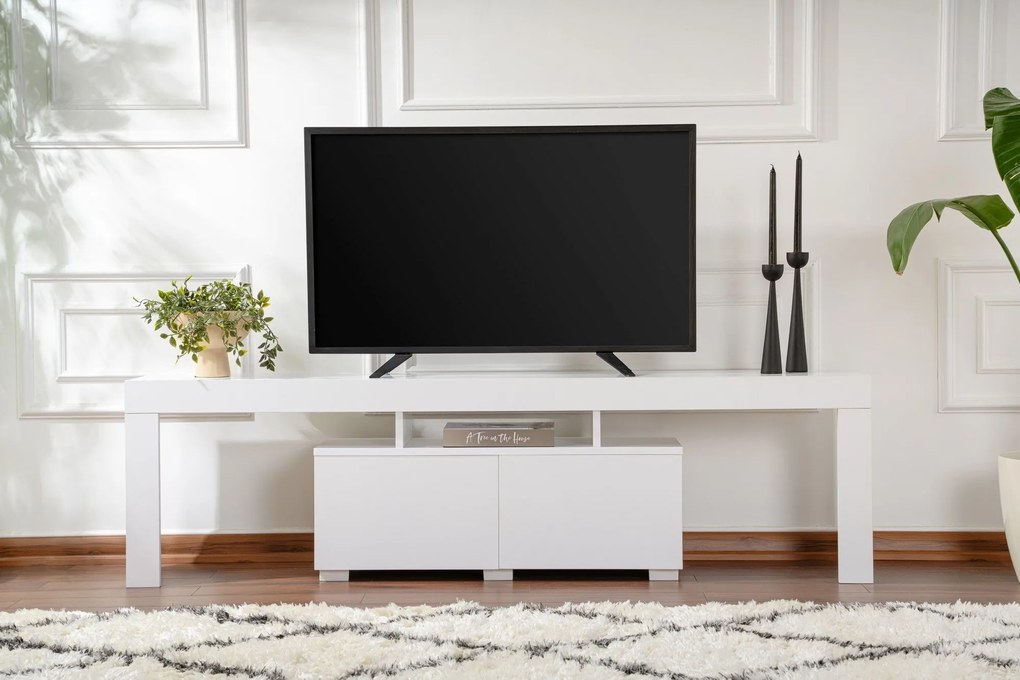 Móvel TV Enclave – Branco Natural – 180 x 50 x 31,3 cm
