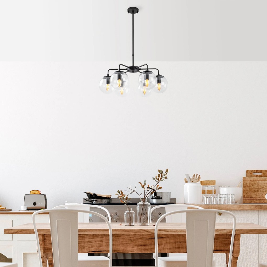 Candeeiro de Teto Viran – Preto – 56 x 56 x 43 cm