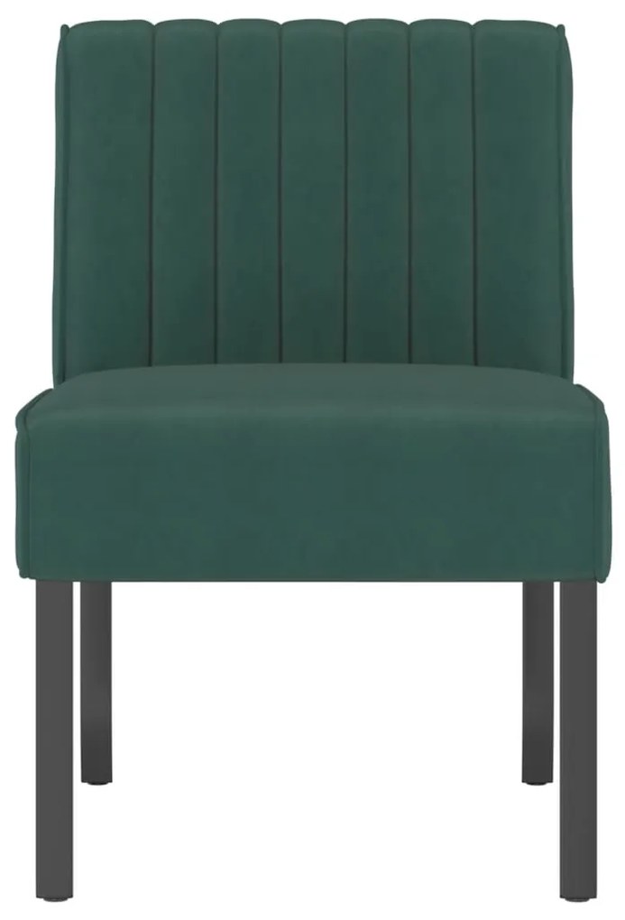 Cadeirão veludo verde-escuro