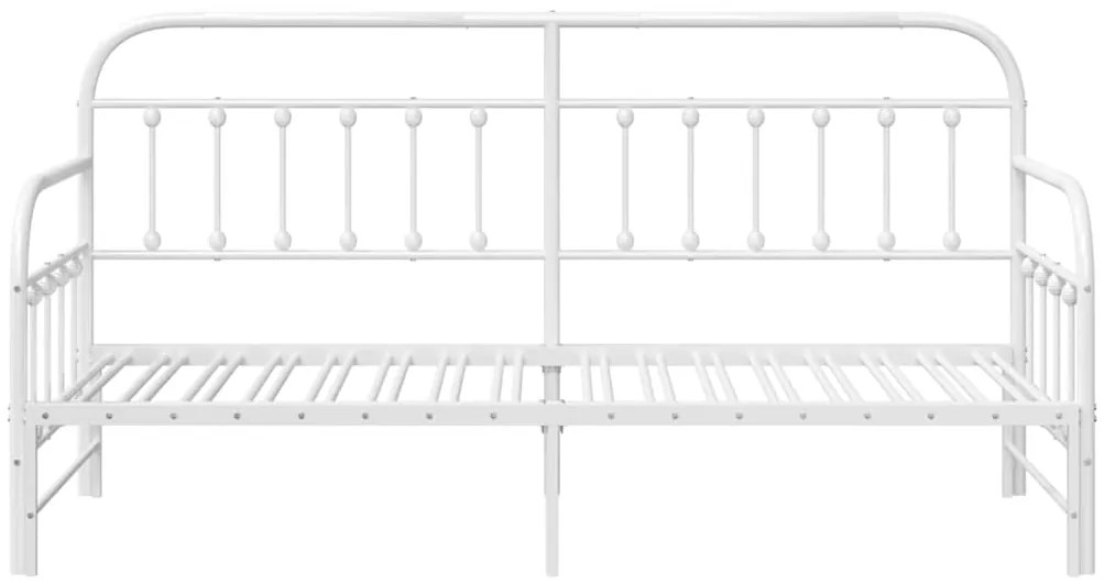 Estrutura de Cama vidaXL com Cama Auxiliar Branca 80x200 cm em Aço