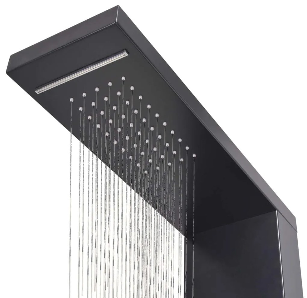 Chuveiro de Hidromassagem - Preto Mate - Design Moderno