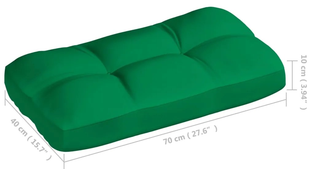 Almofadões para sofás de paletes 7 pcs verde