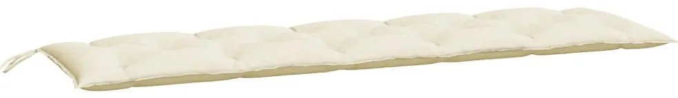 Almofadões banco jardim 2 pcs tecido oxford branco nata