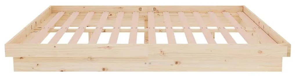 Estrutura de cama 140x190 cm madeira maciça