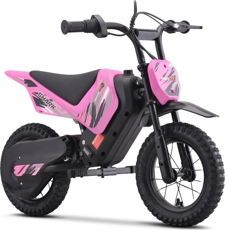 Mota elétrica para Crianças 12V SHARK, 3 a 6 anos rodas ar bombeado, Rosa