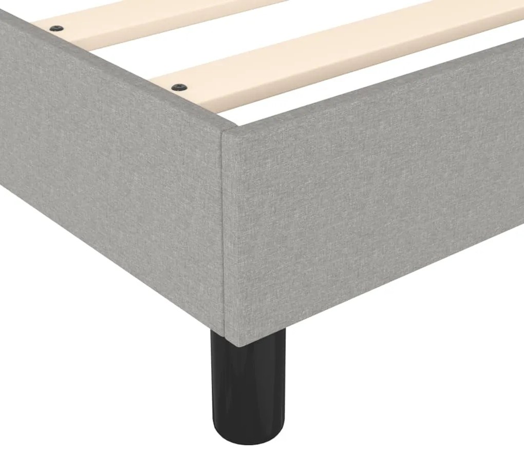 Estrutura de cama sem colchão 80x200 cm tecido cinzento-claro