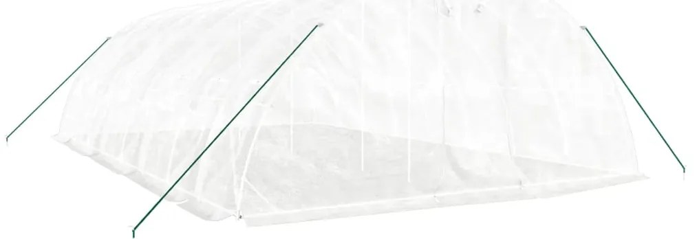 Estufa com estrutura de aço 40 m² 8x5x2,3 m branco