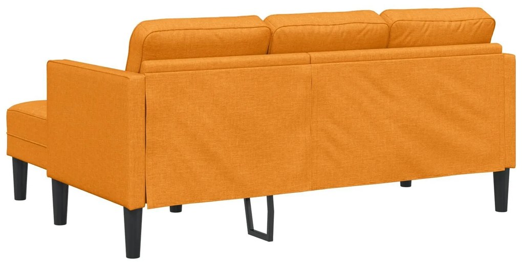 Conjunto de Sofá de 2 Peças com Almofadas Tecido Amarelo Escuro