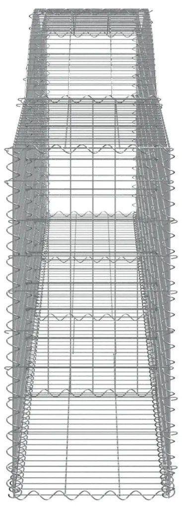Cestos gabião arqueados 2pcs 400x50x100/120cm ferro galvanizado