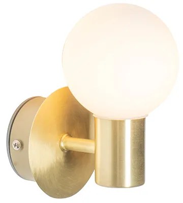 Candeeiro de parede moderno dourado IP44 - Cederic Up