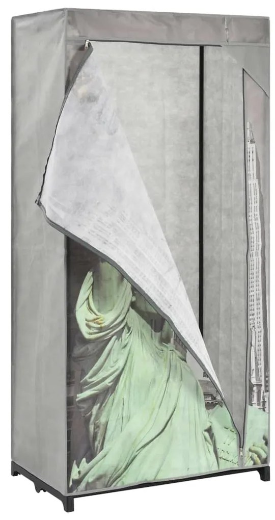 Roupeiro Nova Iorque 75x45x160 cm tecido