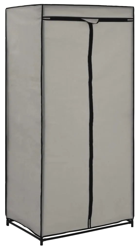 Roupeiros 2 pcs 75x50x160 cm cinzento