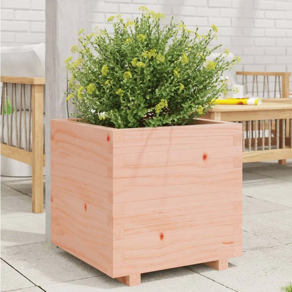 vidaXL Vaso/floreira de jardim 50x50x49,5 cm madeira de douglas maciça