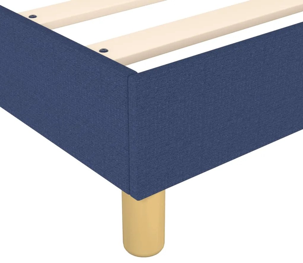 Estrutura de cama sem colchão 120x200 cm tecido azul